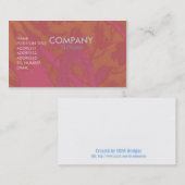 rozevogel visitekaartje (Voorkant / Achterkant)