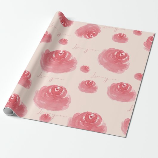 Rozig Cadeaupapier (Uitgerold)