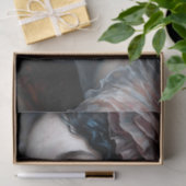 Rozig Wangige Vrouw in Plissé Decoupage Tissuepapier (Geschenk)