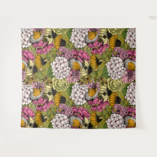 Rozijnen in de tuin 2 wandkleed (Voorkant (horizontaal))