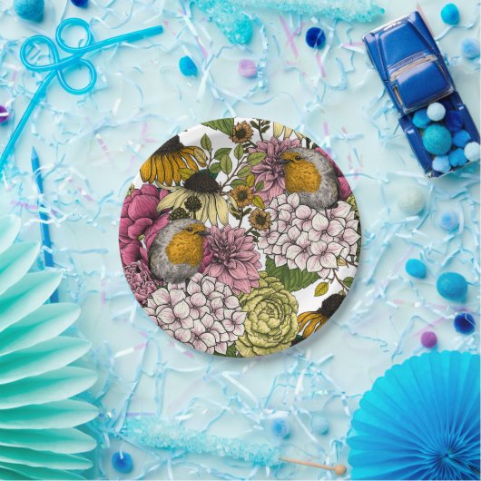 Rozijnen in de tuin papieren bordje (Feest)