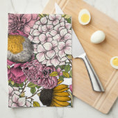 Rozijnen in de tuin theedoek (Quarter Fold)