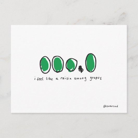 rozijnen van briefkaart (Voorkant)