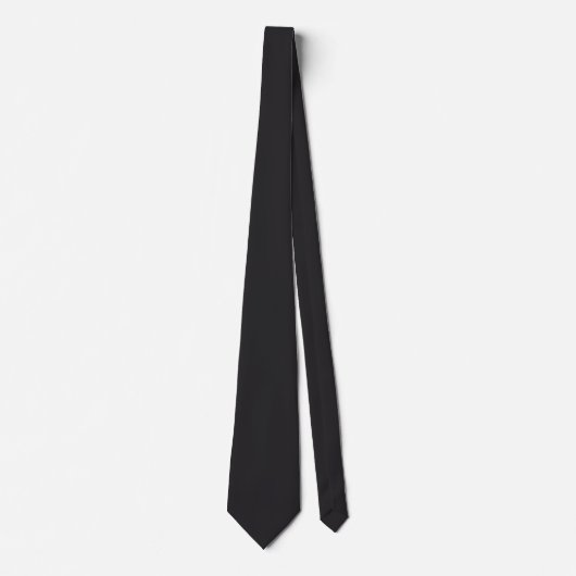 Rozijnen Zwart Effenkleur Stropdas (Voorkant)