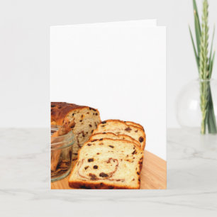 Rozijnenbrood en kaneel kaart