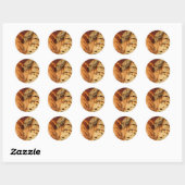 Rozijnenbrood en kaneel ronde sticker (Vel)