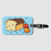 Rozijnenbrood en rode appels bagagelabel (Voorkant (horizontaal))