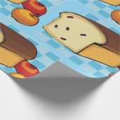 Rozijnenbrood en rode appels cadeaupapier (Hoek)
