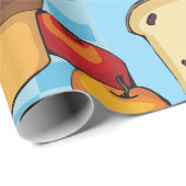 Rozijnenbrood en rode appels cadeaupapier (Rol Hoek)