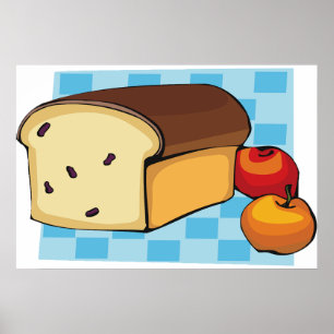 Rozijnenbrood en Rode Appels Poster