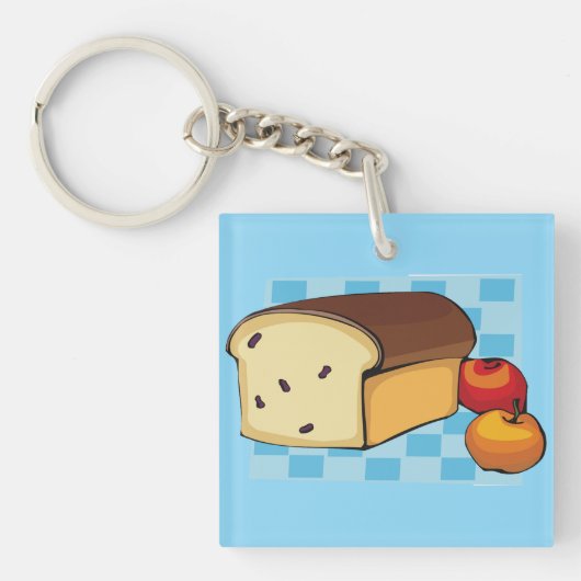 Rozijnenbrood en rode appels sleutelhanger (Voorkant)