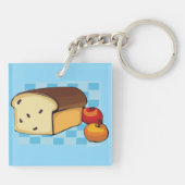 Rozijnenbrood en rode appels sleutelhanger (Achterkant)