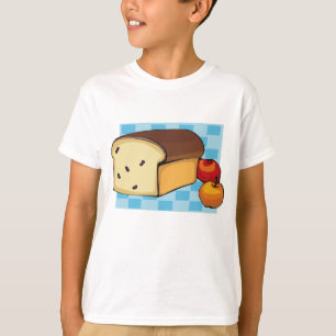 Rozijnenbrood en rode appels t-shirt