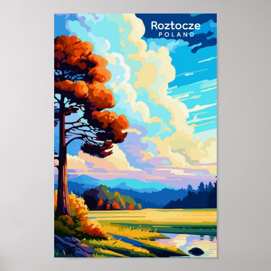 Roztocze Spain vintage travel illustration Poster (Voorkant)