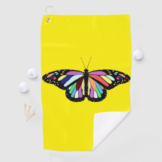RP colorful butterfly Golfhanddoek (Insitu)