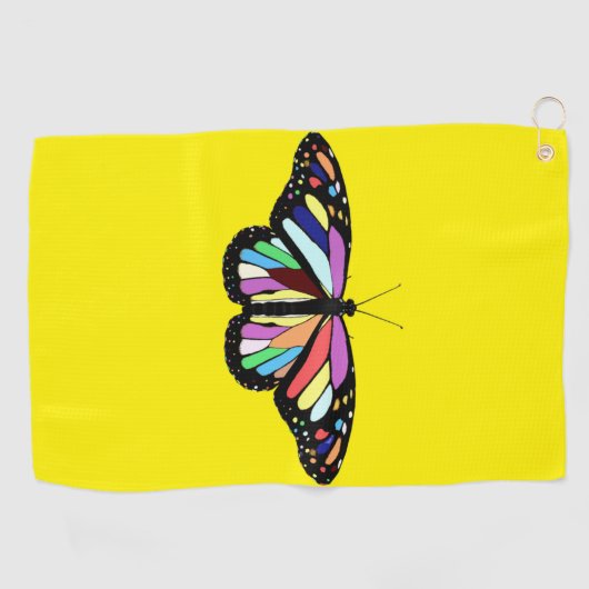 RP colorful butterfly Golfhanddoek (Horizontaal)