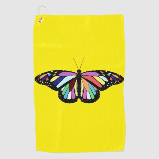 RP colorful butterfly Golfhanddoek (Voorkant)