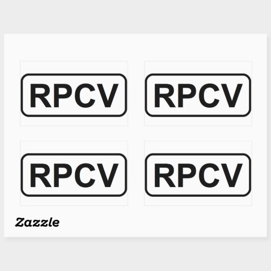 RPCV-Sticker Rechthoekige Sticker (Vel)