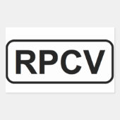 RPCV-Sticker Rechthoekige Sticker (Voorkant)
