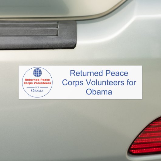 RPCVS voor Obama-Bumpersticker Bumpersticker (Op auto)
