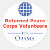 RPCVS voor Obama Stickers (Voorkant)