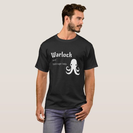 RPD Game D20 Warlock Eldritch Sugar Baby T-shirt (Voorkant volledig)
