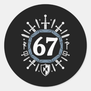 Rpg 67 Nummer 6 7 Meme Zes Zeven Studenten Video G Ronde Sticker