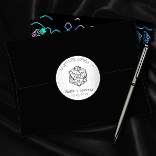 RPG Adventure voltooid   Klassieke tafelblad dobbe Ronde Sticker