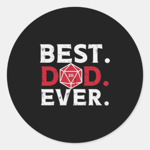 Rpg Beste Papa Ooit Grappige Gamer Vader Papa Here Ronde Sticker