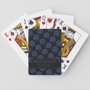 RPG Blauw Patroon   Fantasy tafelblad dobbelstenen Pokerkaarten