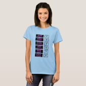 RPG Capaciteitsscore (roze en zwart) T-shirt (Voorkant volledig)