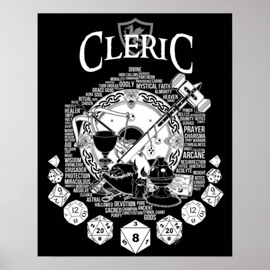RPG Class Series Cleric White Versie Poster (Voorkant)