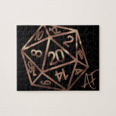 RPG Crit AF | Copper Fantasy Tafelblad Gamer Dice Legpuzzel (Horizontaal)