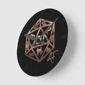 RPG Crit AF | Copper Fantasy Tafelblad Gamer Dice Ronde Klok (Hoek)