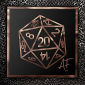 RPG Crit AF | Copper Fantasy Tafelblad Gamer Dice Tegeltje
