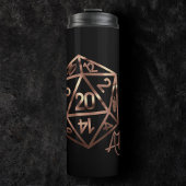 RPG Crit AF | Copper Fantasy Tafelblad Gamer Dice Thermosbeker