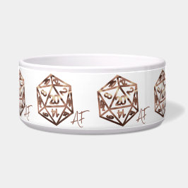 RPG Crit AF | Copper Fantasy Tafelblad Gamer Dice Voerbakje