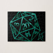 RPG Crit AF | Emerald Fantasy Tafelblad Gamer Dice Legpuzzel (Horizontaal)