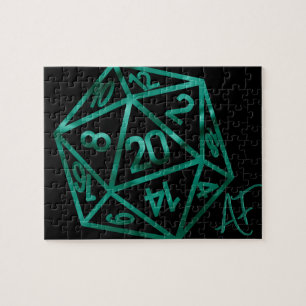 RPG Crit AF   Emerald Fantasy Tafelblad Gamer Dice Legpuzzel