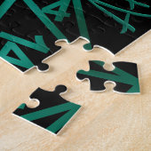 RPG Crit AF | Emerald Fantasy Tafelblad Gamer Dice Legpuzzel (Zijkant)