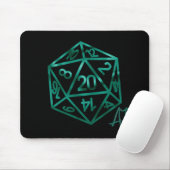 RPG Crit AF | Emerald Fantasy Tafelblad Gamer Dice Muismat (Met muis)