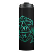 RPG Crit AF | Emerald Fantasy Tafelblad Gamer Dice Thermosbeker (Voorkant)