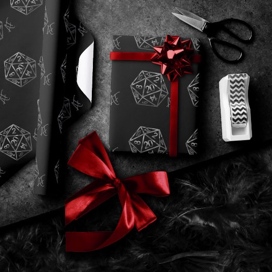 RPG Crit AF | Fantasy Tabletop Retro Gamer Dobbels Cadeaupapier