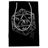 RPG Crit AF | Fantasy Tabletop Retro Gamer Dobbels Medium Cadeauzakje (Voorkant)