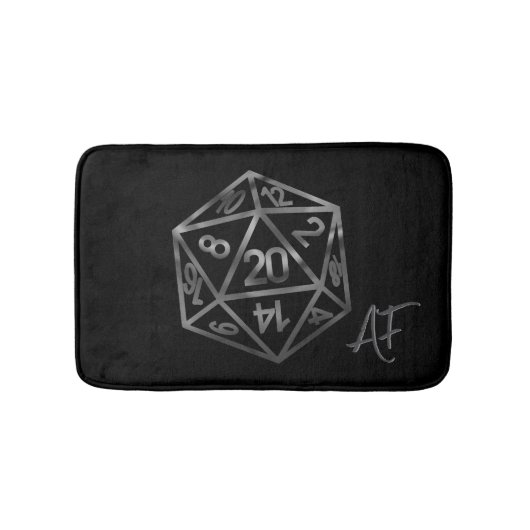 RPG Crit AF | Fantasy tafelblad Retro Gamer Dice Badmat (Voorkant)