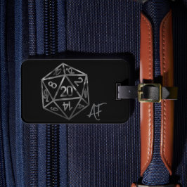 RPG Crit AF | Fantasy tafelblad Retro Gamer Dice Bagagelabel