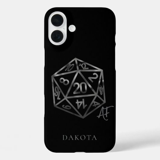RPG Crit AF | Fantasy tafelblad Retro Gamer Dice Case-Mate iPhone Case (Achterkant)