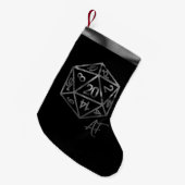 RPG Crit AF | Fantasy tafelblad Retro Gamer Dice Kleine Kerstsok (Voorkant (Hangend))