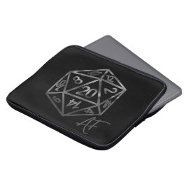 RPG Crit AF | Fantasy tafelblad Retro Gamer Dice Laptop Sleeve