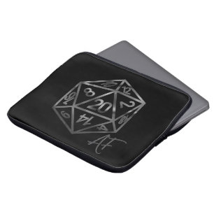 RPG Crit AF   Fantasy tafelblad Retro Gamer Dice Laptop Sleeve